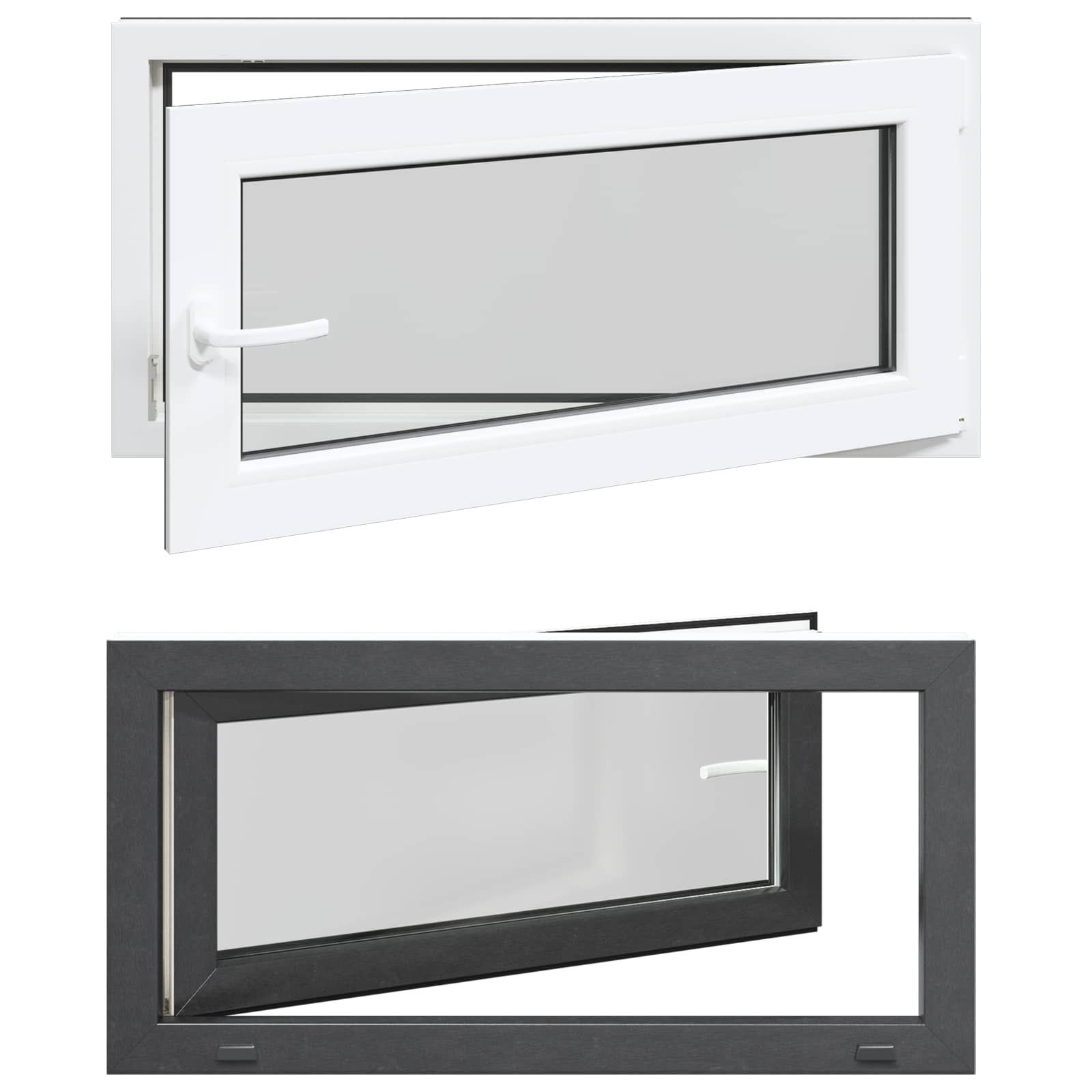 Prozor za podrum RISOR 100 x 50 cm PVC i staklo Antracit