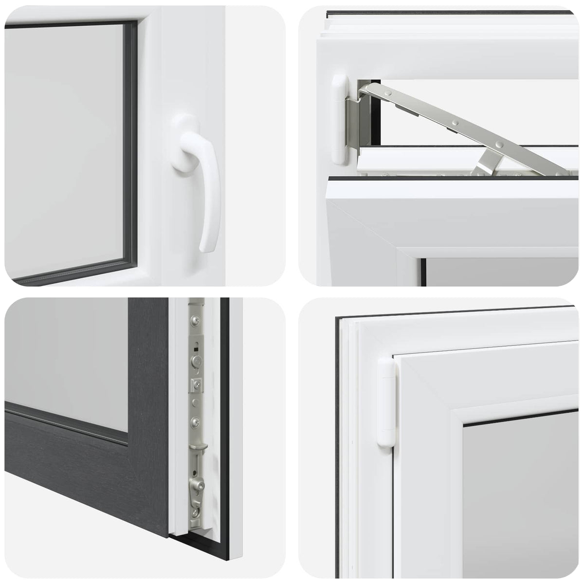 Prozor za podrum RISOR 100 x 50 cm PVC i staklo Antracit