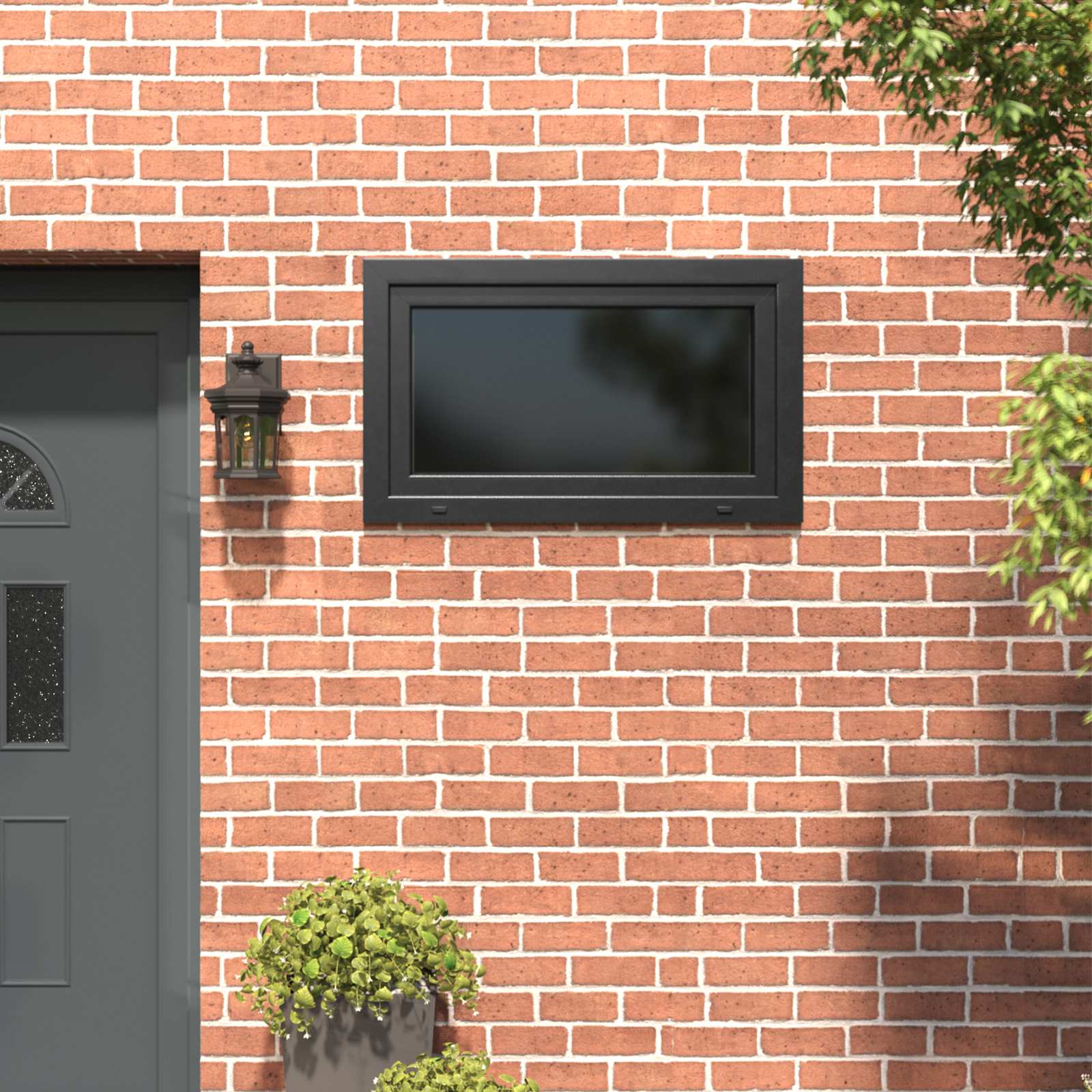 Prozor za podrum RISOR 100 x 60 cm PVC i staklo Antracit