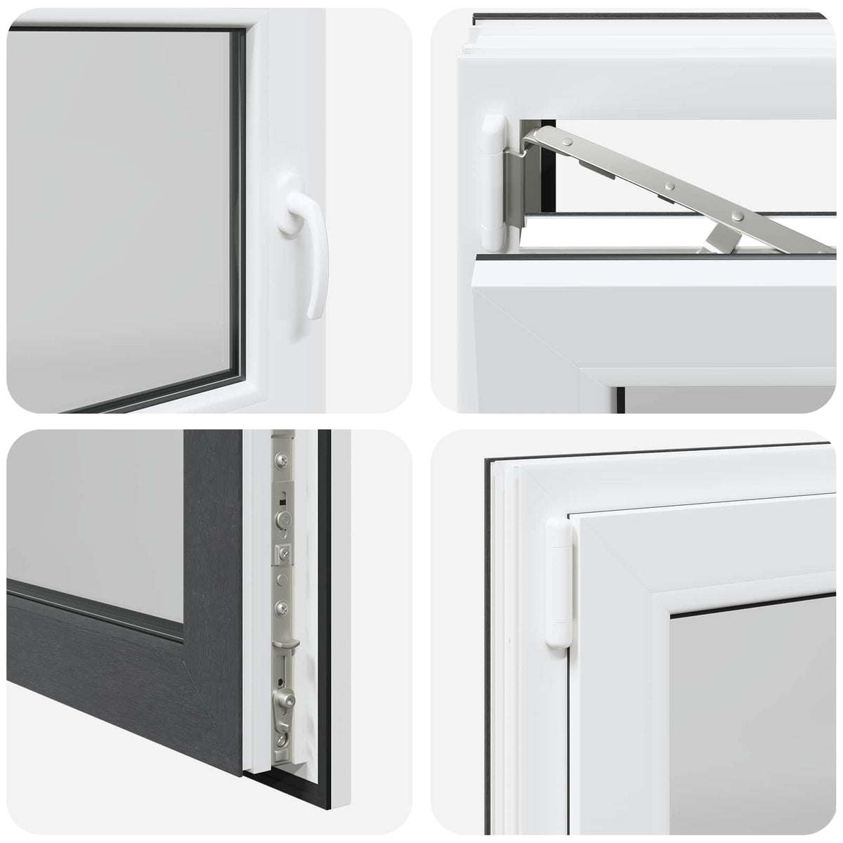 Prozor za podrum RISOR 100 x 60 cm PVC i staklo Antracit