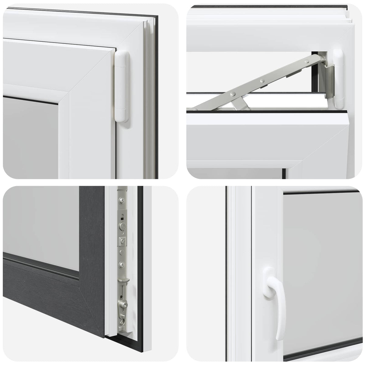 Prozor za podrum RISOR 100 x 70 cm PVC i staklo Antracit