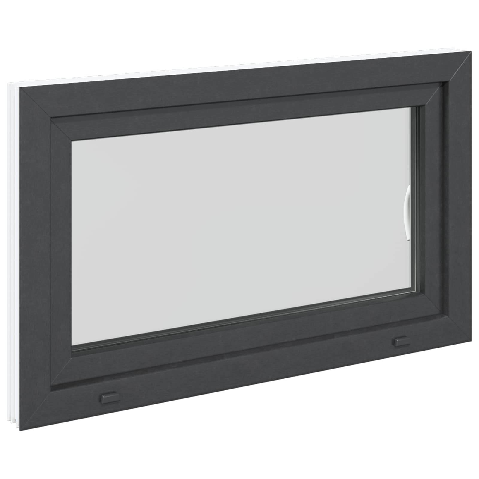 Prozor za podrum RISOR 100 x 70 cm PVC i staklo Antracit
