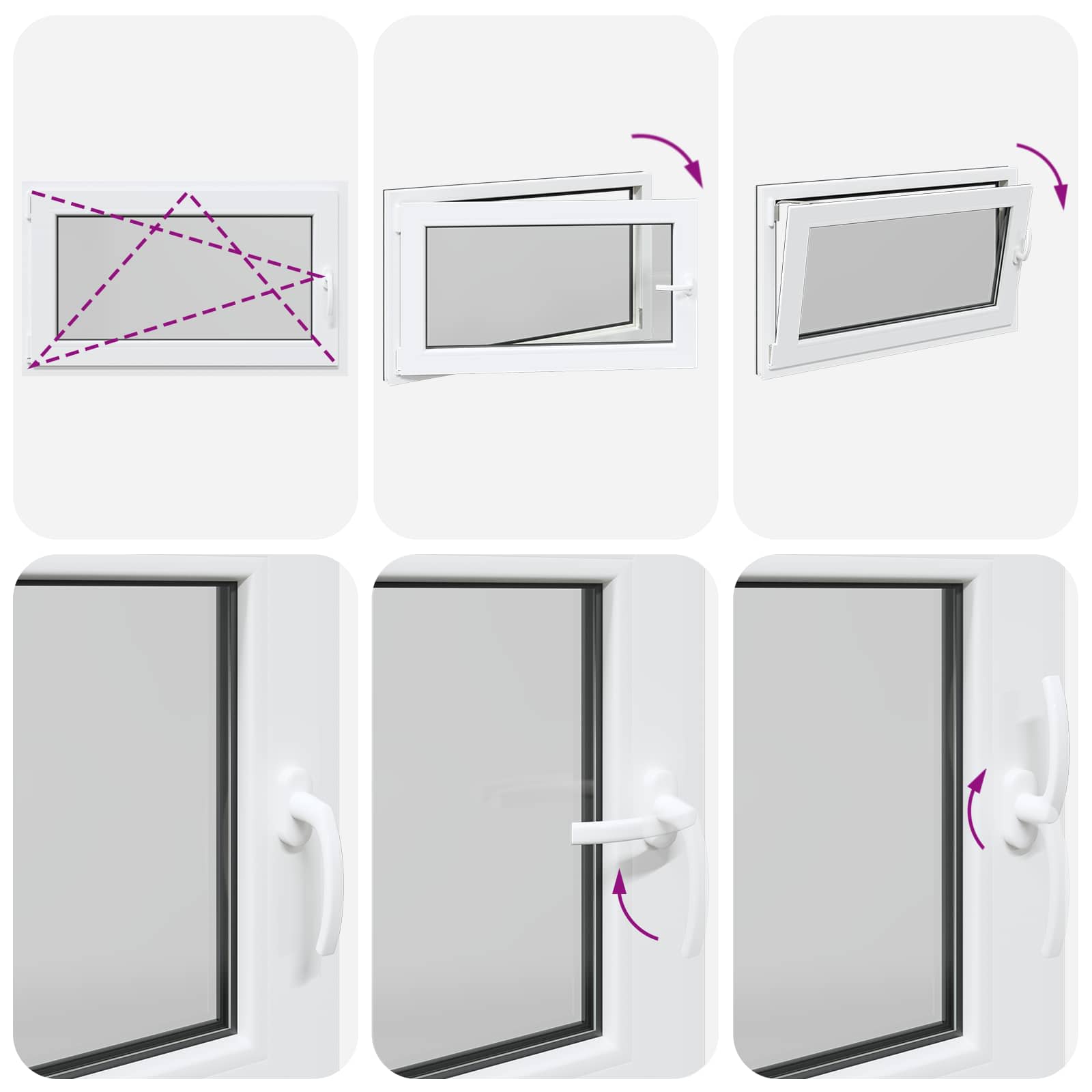 Prozor za podrum RISOR 100 x 70 cm PVC i staklo Antracit