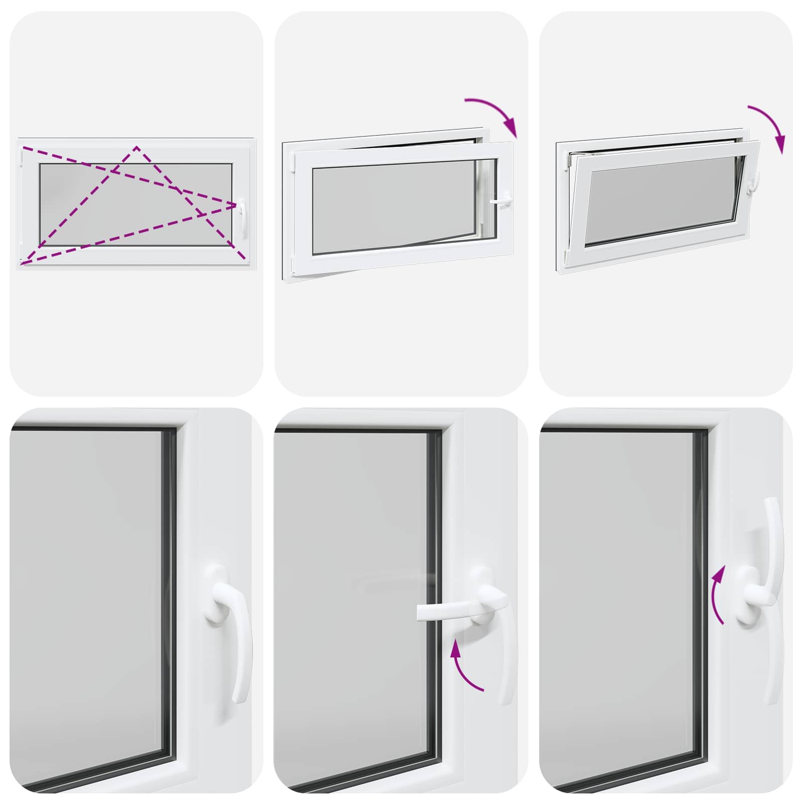 Prozor za podrum RISOR 110 x 50 cm PVC i staklo Antracit