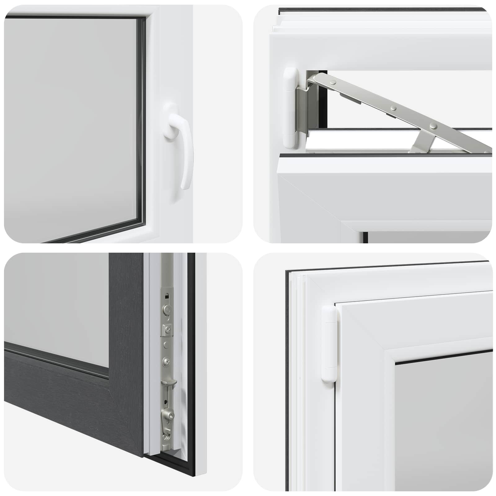 Prozor za podrum RISOR 110 x 70 cm PVC i staklo Antracit