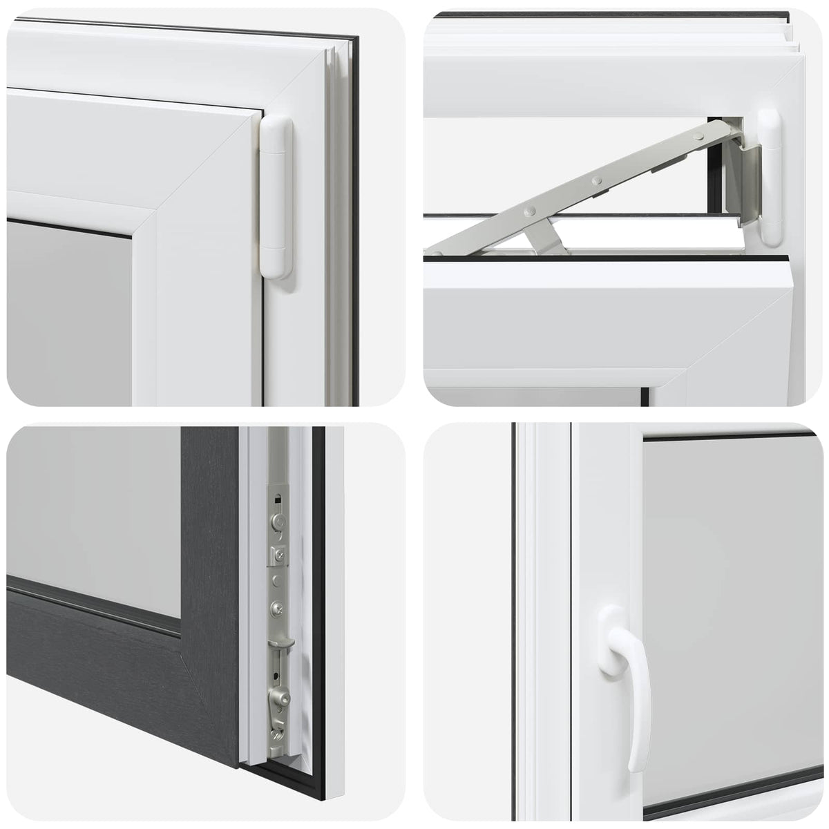 Prozor za podrum RISOR 120 x 60 cm PVC i staklo Antracit