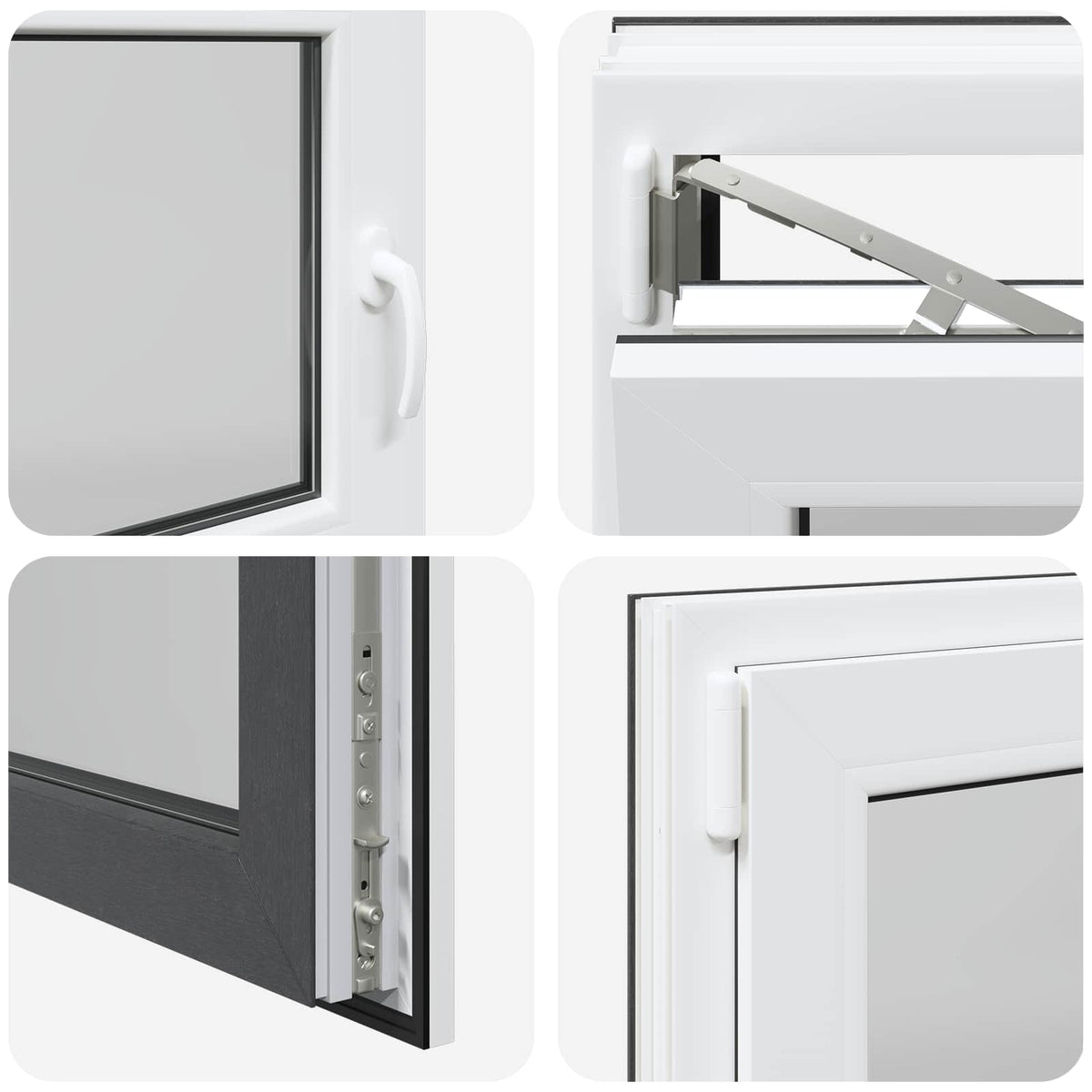Prozor za podrum RISOR 120 x 60 cm PVC i staklo Antracit