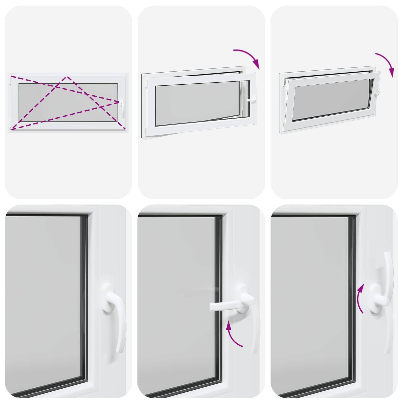 Prozor za podrum RISOR 120 x 60 cm PVC i staklo Antracit