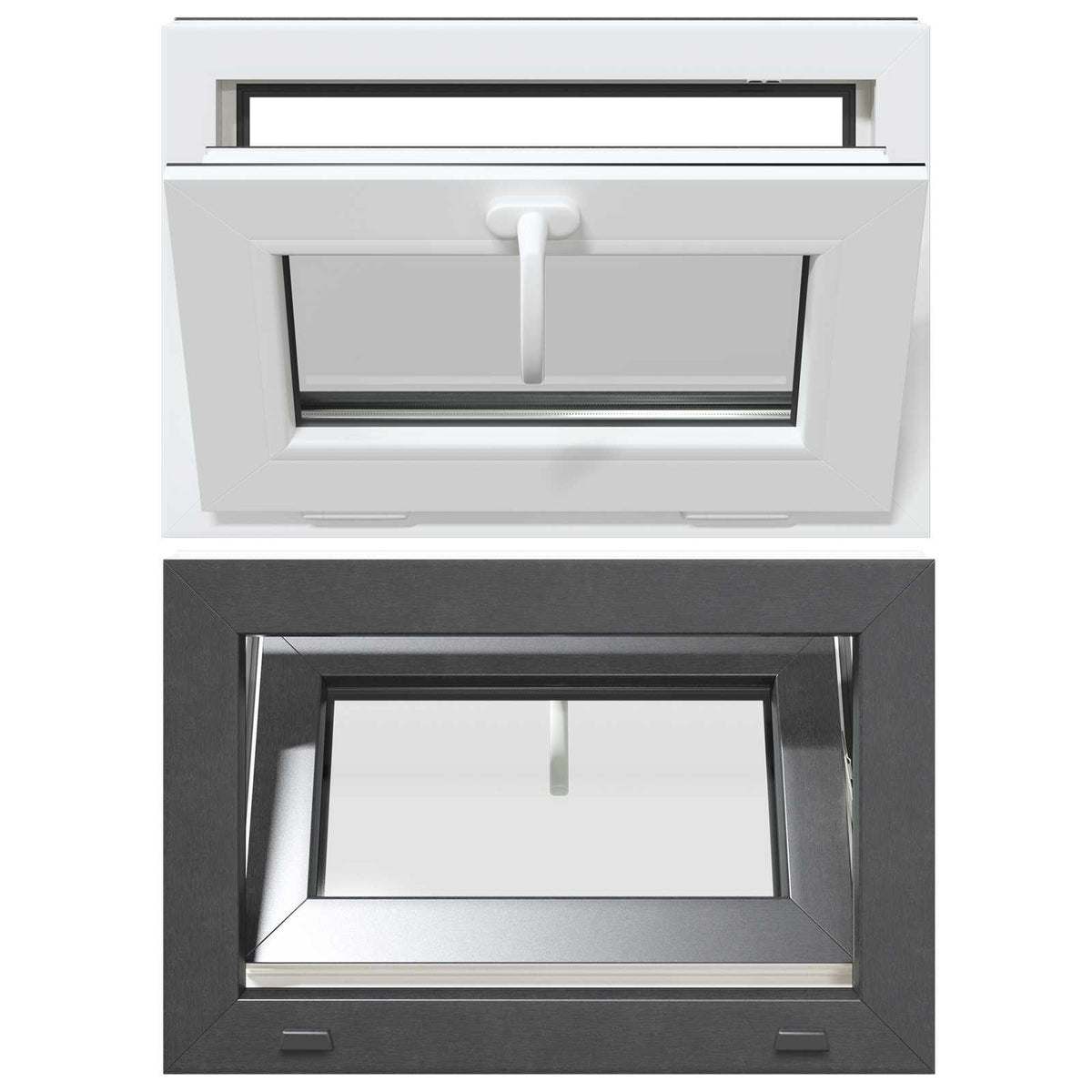 Prozor za podrum RISOR 60 x 40 cm PVC i staklo Antracit