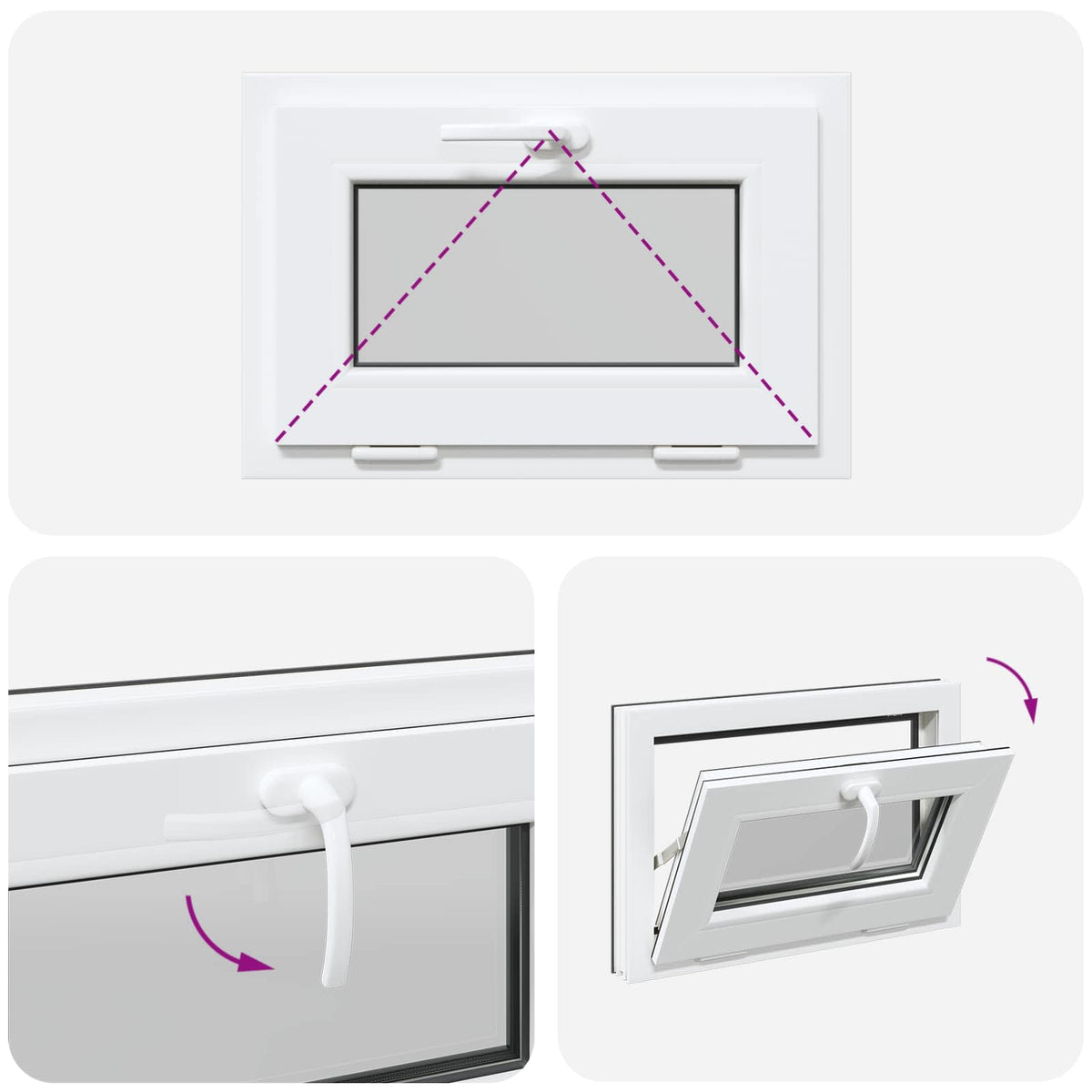 Prozor za podrum RISOR 60 x 40 cm PVC i staklo Antracit