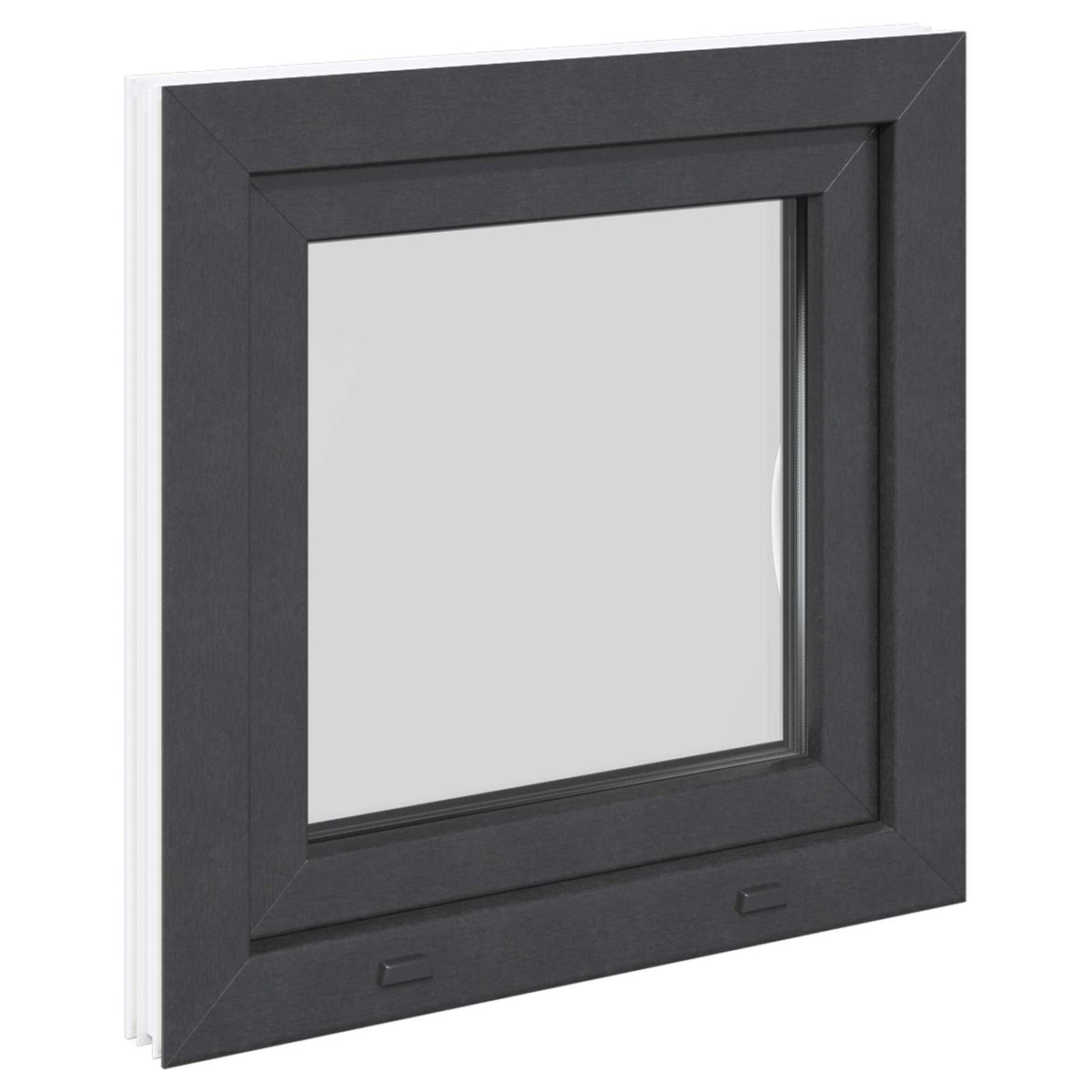 Prozor za podrum RISOR 50 x 50 cm PVC i staklo Antracit