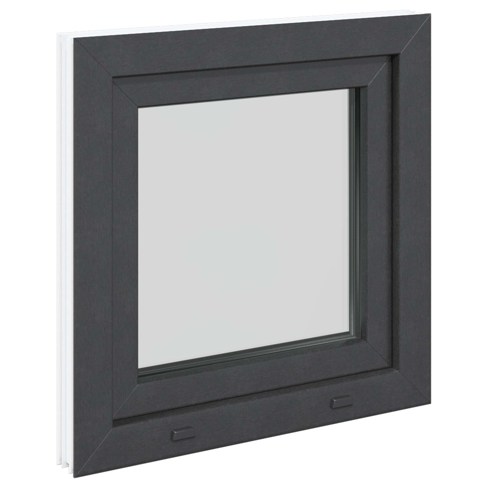 Prozor za podrum RISOR 50 x 50 cm PVC i staklo Antracit