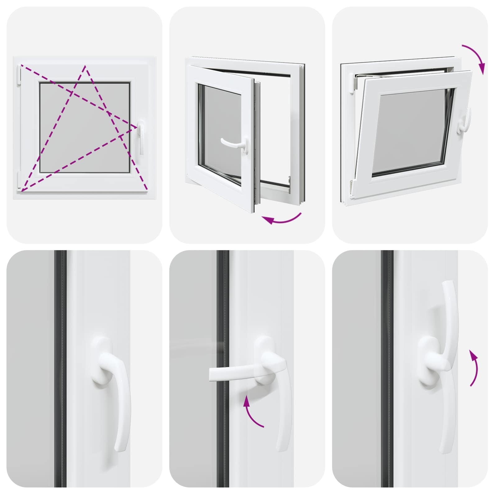 Prozor za podrum RISOR 50 x 50 cm PVC i staklo Antracit