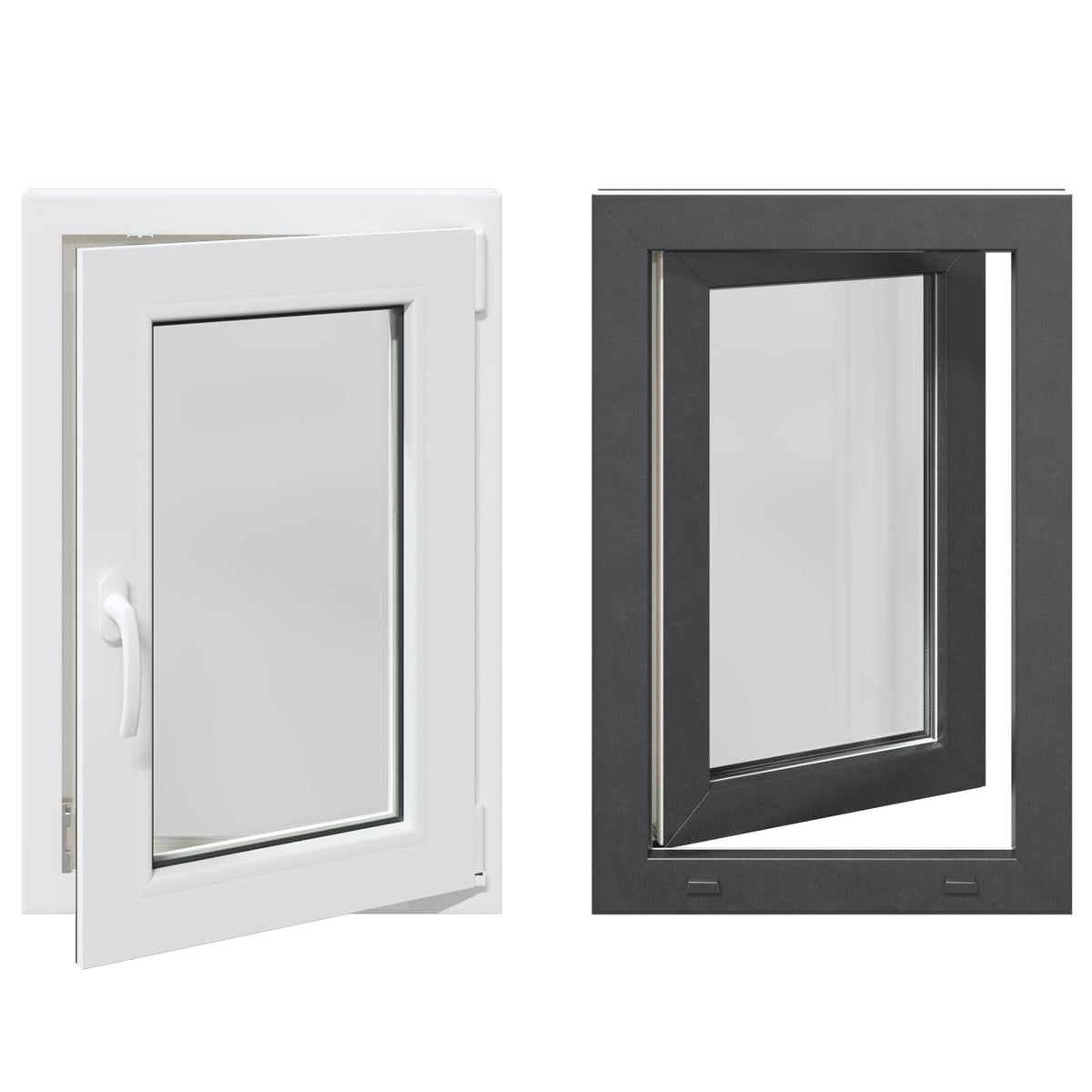 Prozor za podrum RISOR 50 x 75 cm PVC i staklo Antracit