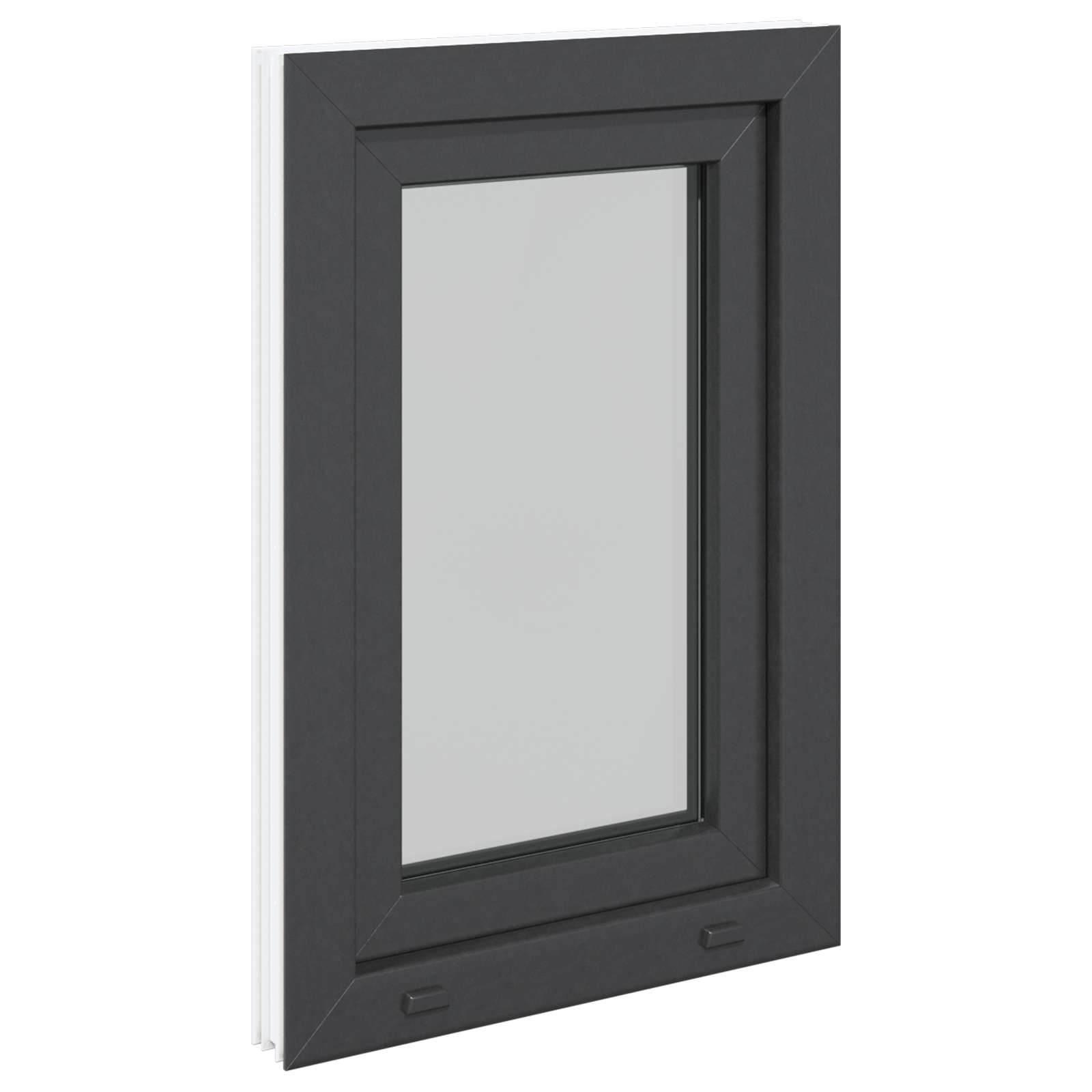 Prozor za podrum RISOR 50 x 75 cm PVC i staklo Antracit