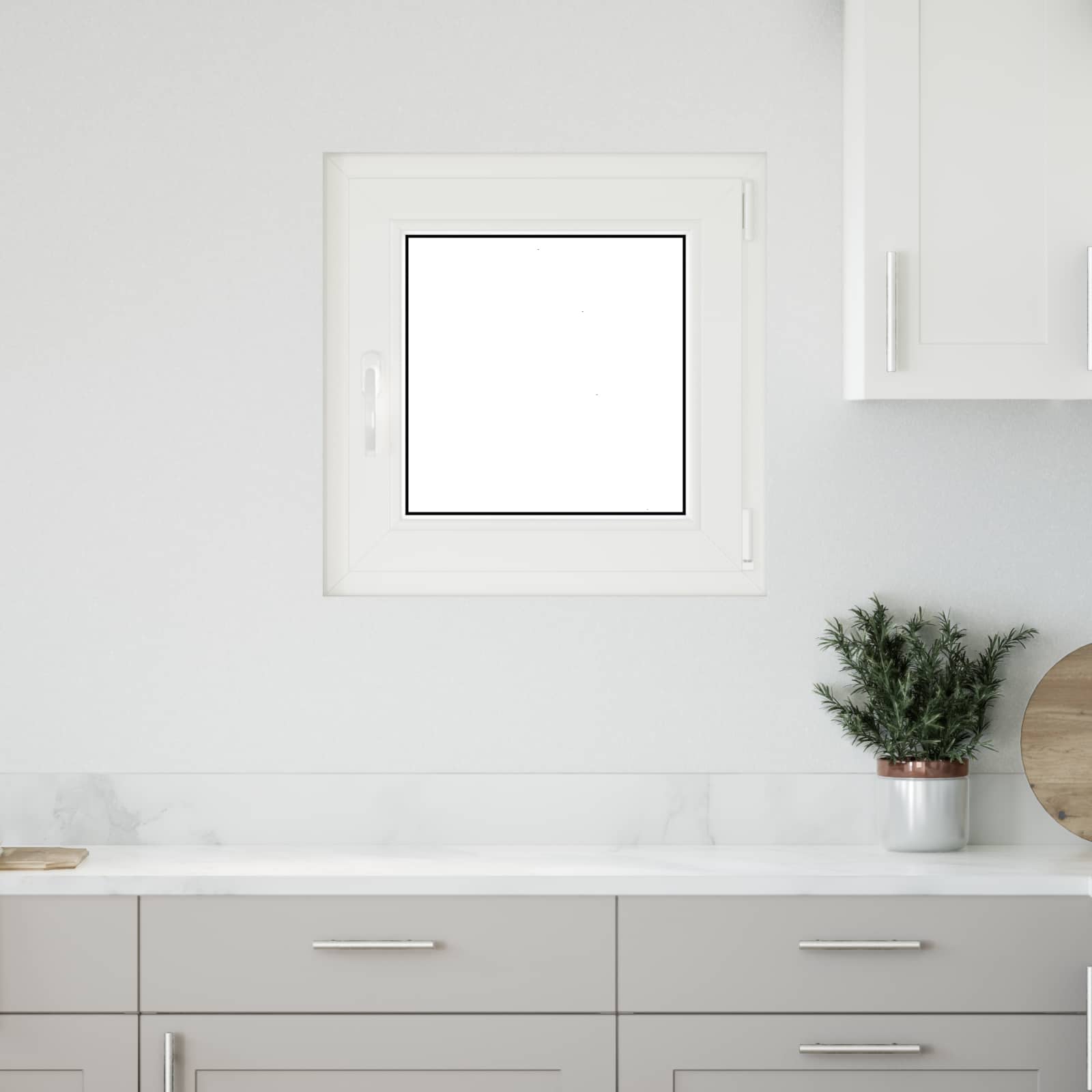 Prozor za podrum RISOR 60 x 60 cm PVC i staklo Antracit