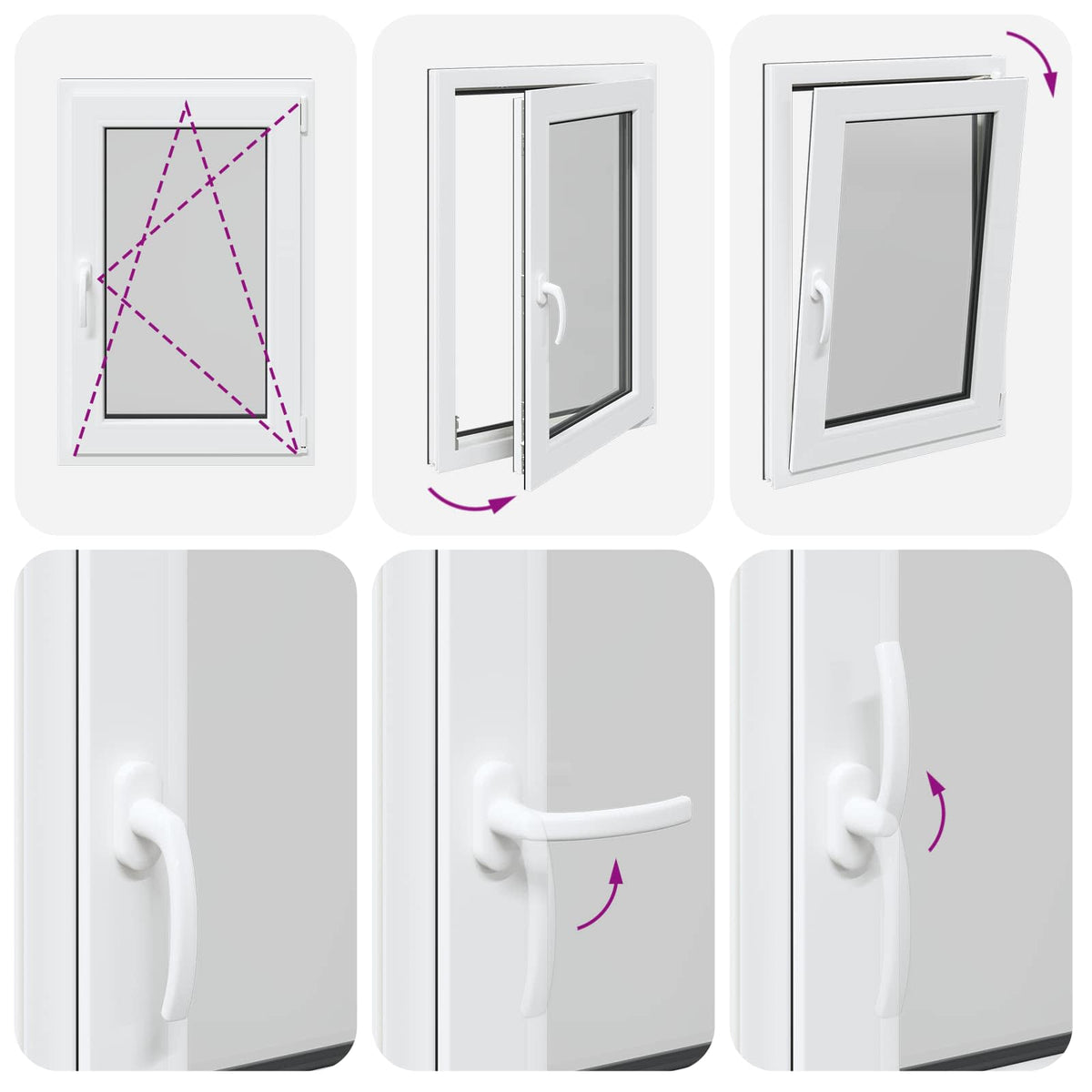 Prozor za podrum RISOR 60 x 80 cm PVC i staklo Antracit