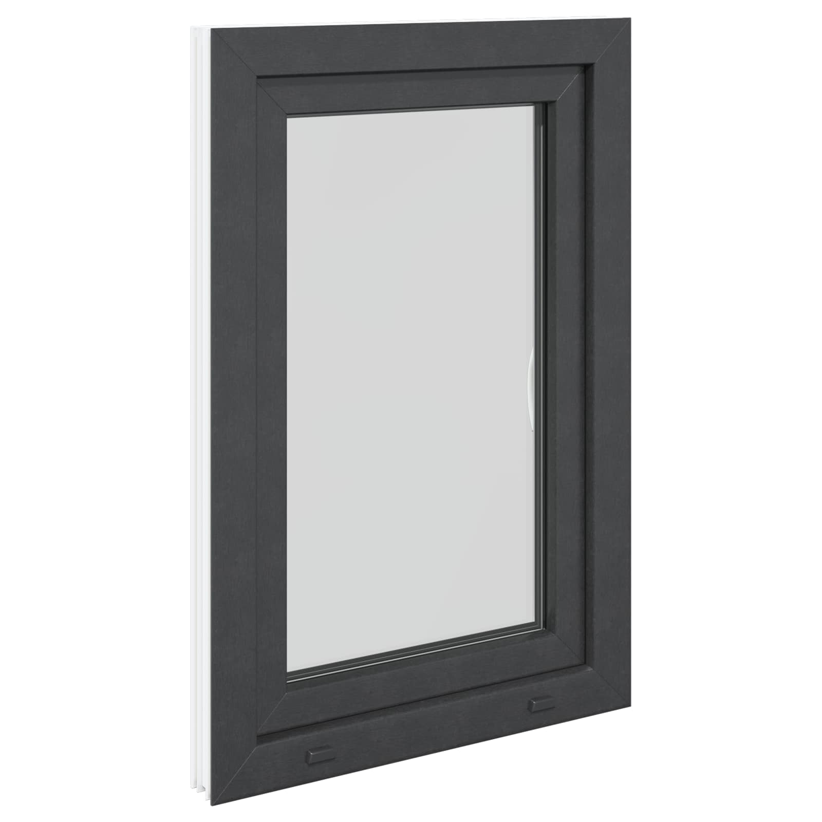 Prozor za podrum RISOR 60 x 80 cm PVC i staklo Antracit