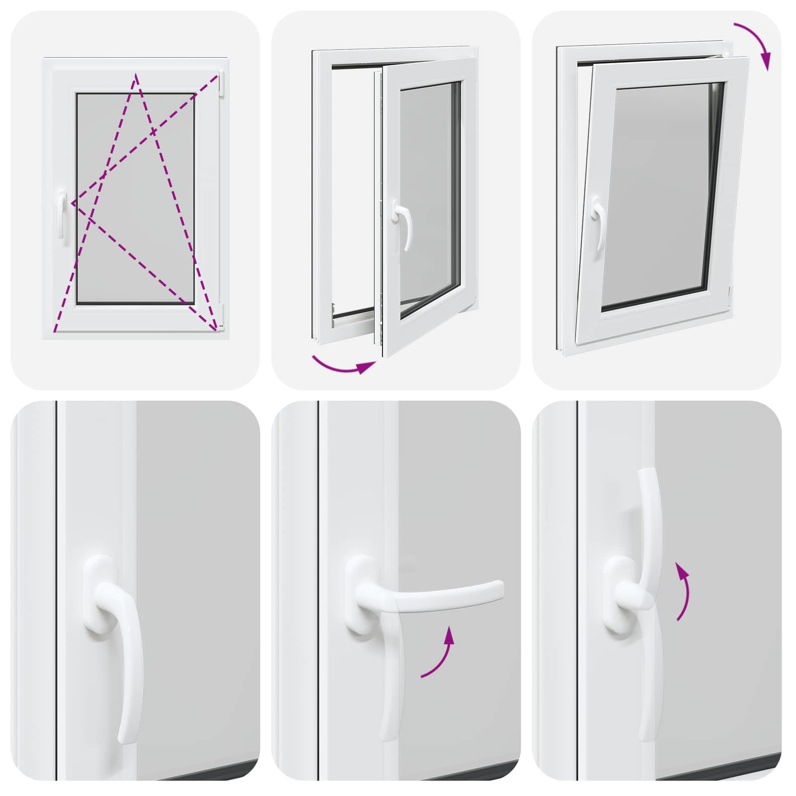 Prozor za podrum RISOR 60 x 80 cm PVC i staklo Antracit