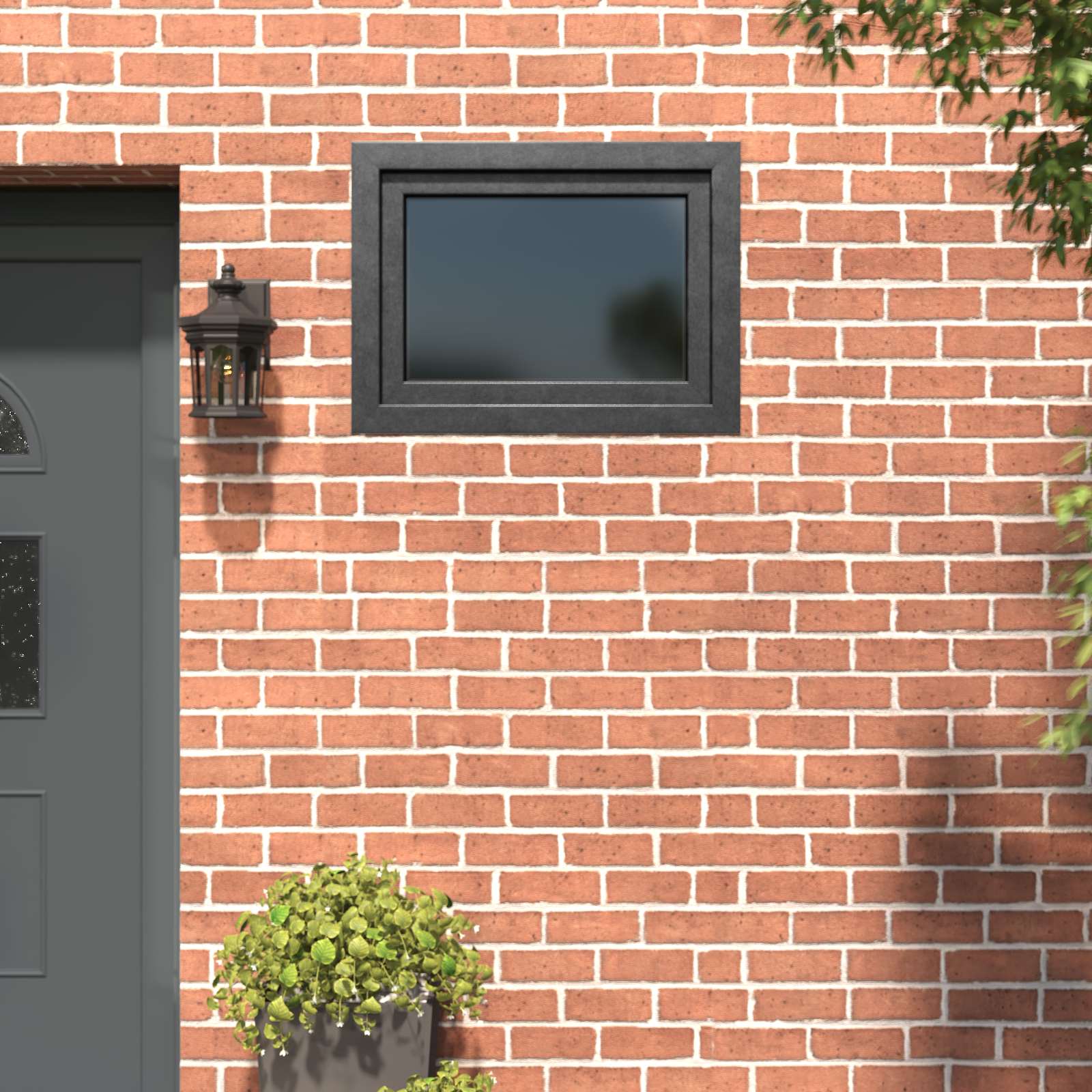 Prozor za podrum RISOR 80 x 50 cm PVC i staklo Antracit