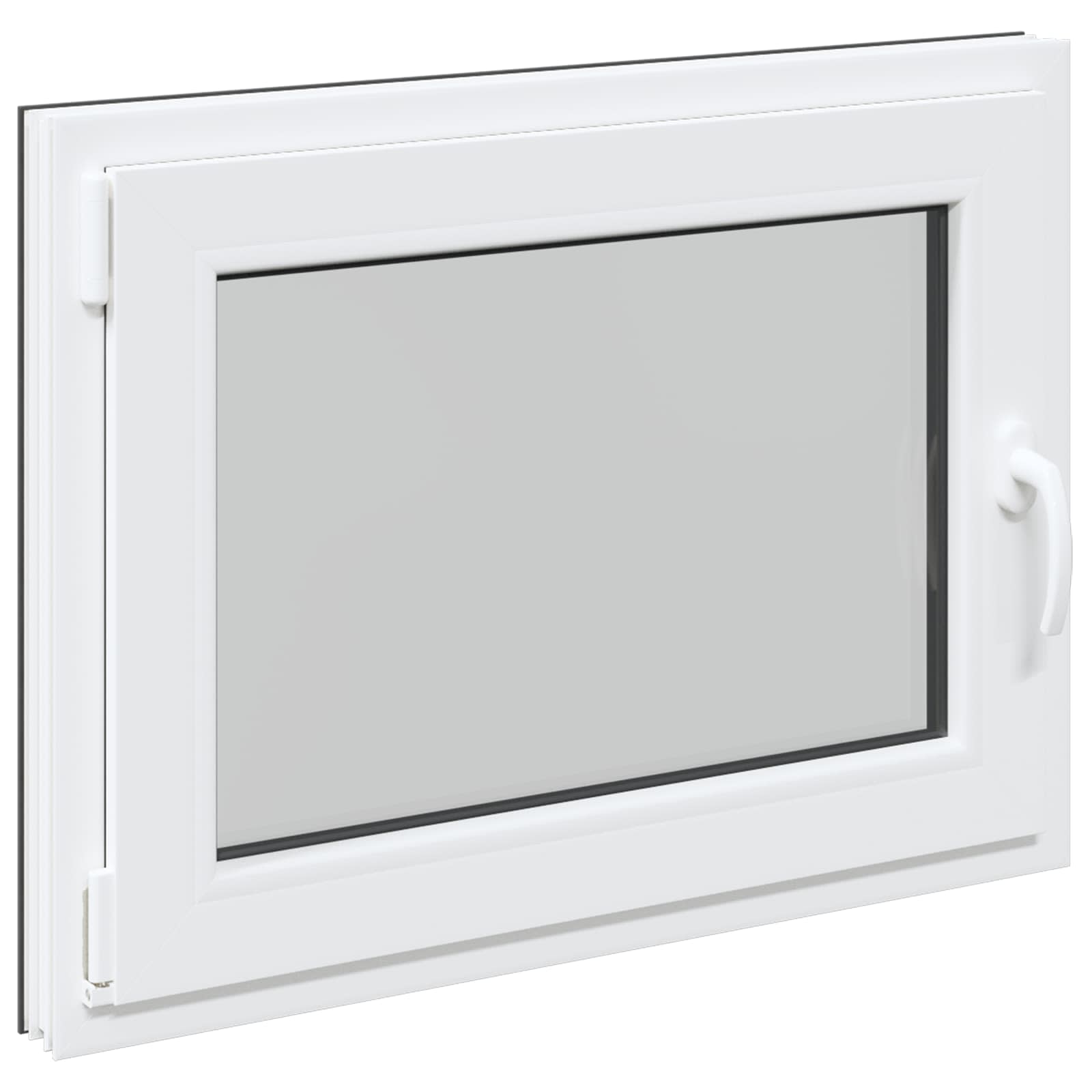 Prozor za podrum RISOR 80 x 70 cm PVC i staklo Antracit