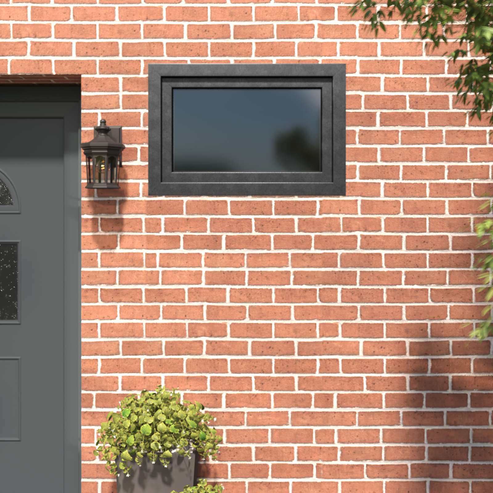 Prozor za podrum RISOR 90 x 50 cm PVC i staklo Antracit