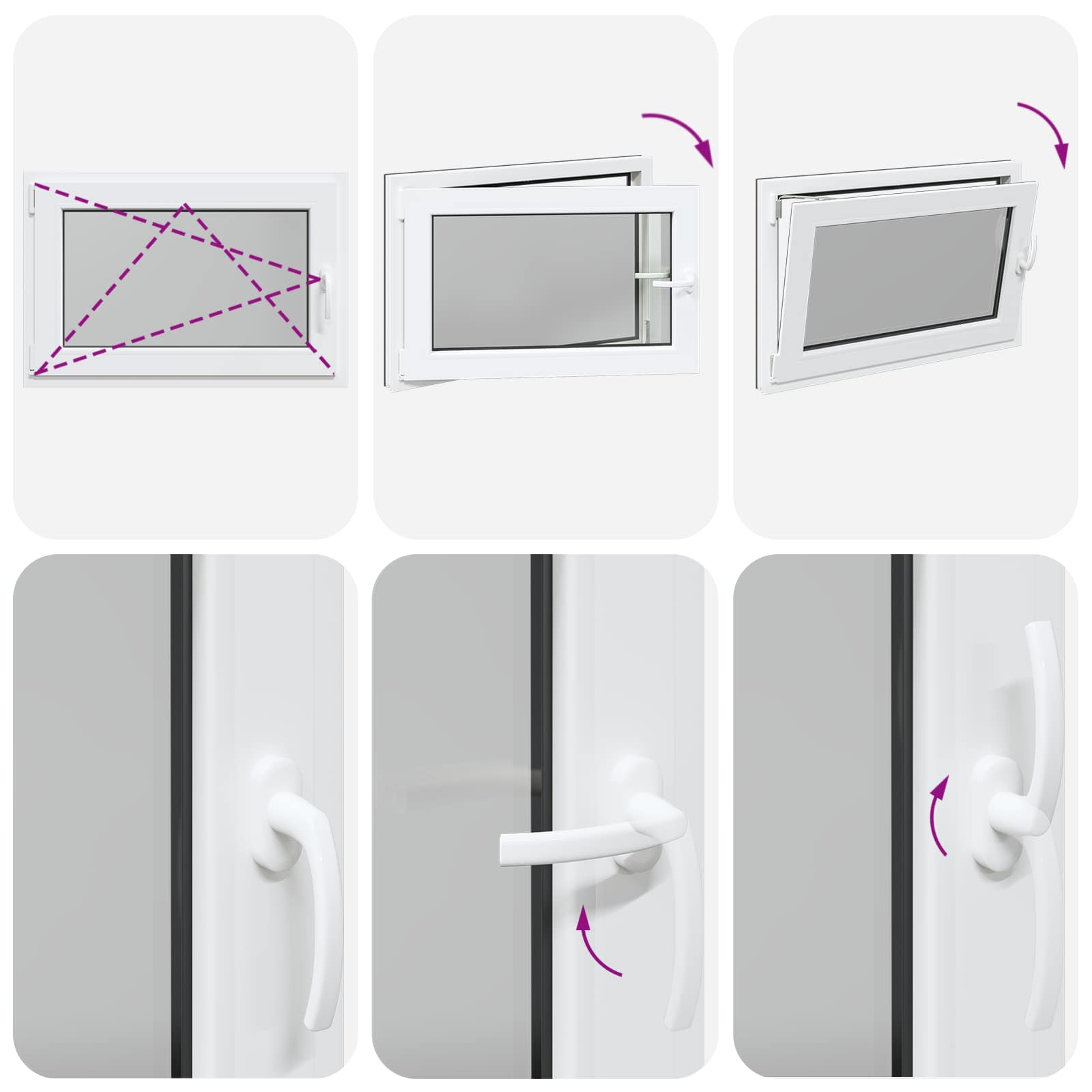 Prozor za podrum RISOR 90 x 70 cm PVC i staklo Antracit