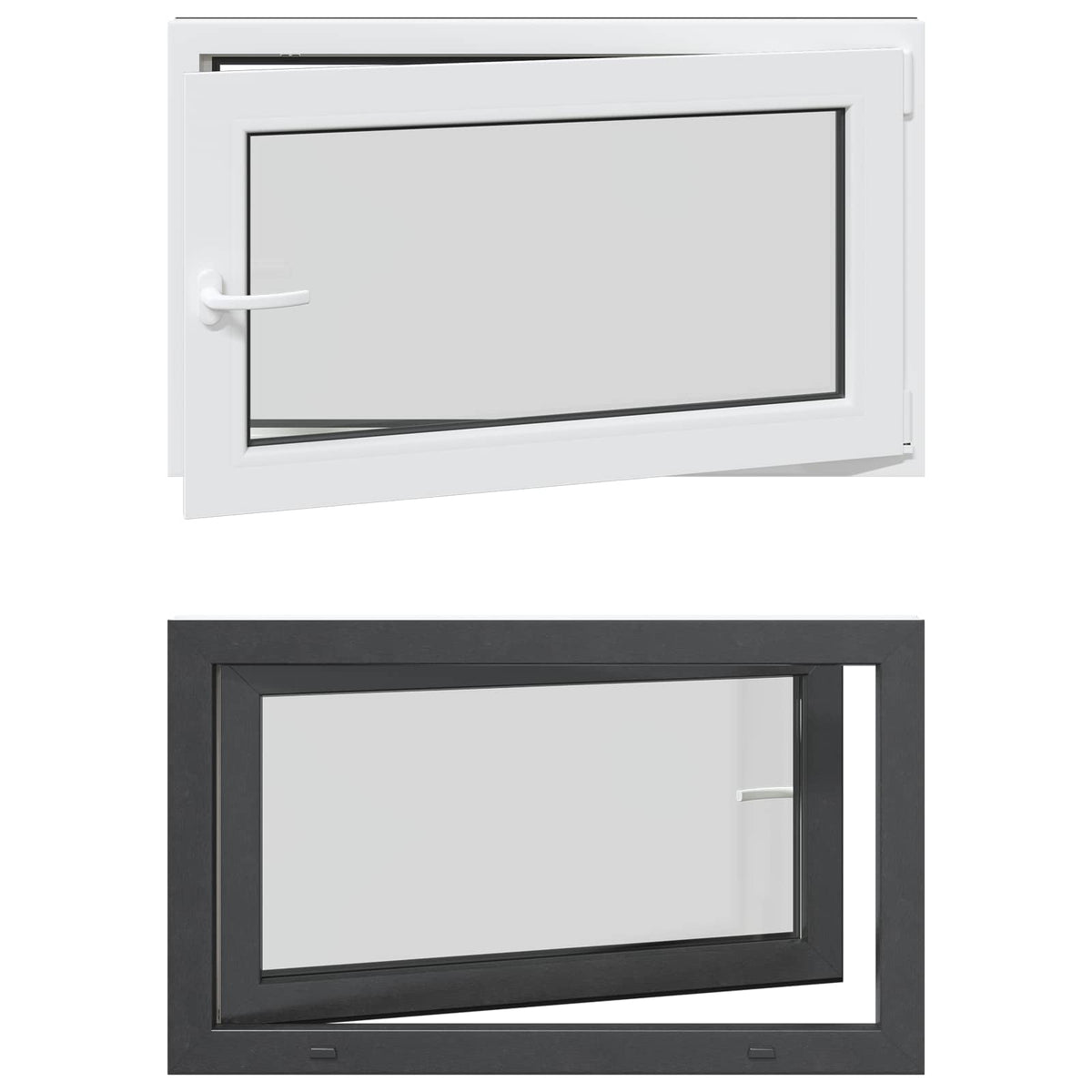 Prozor za podrum RISOR 100 x 50 cm PVC i staklo Antracit