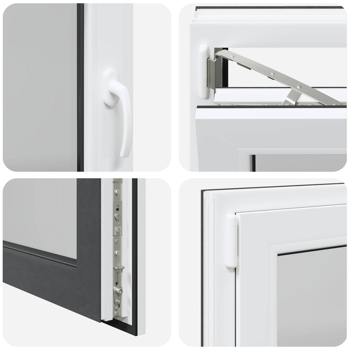 Prozor za podrum RISOR 100 x 60 cm PVC i staklo Antracit