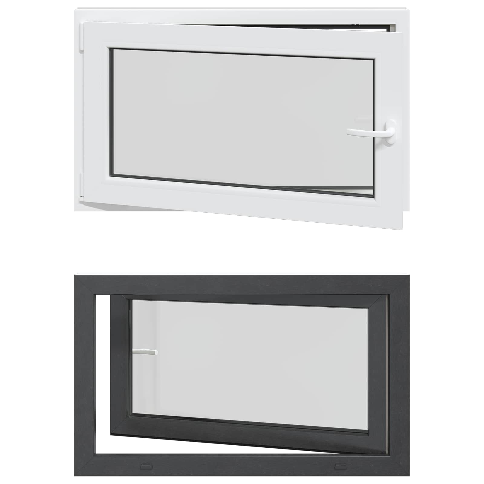 Prozor za podrum RISOR 100 x 60 cm PVC i staklo Antracit