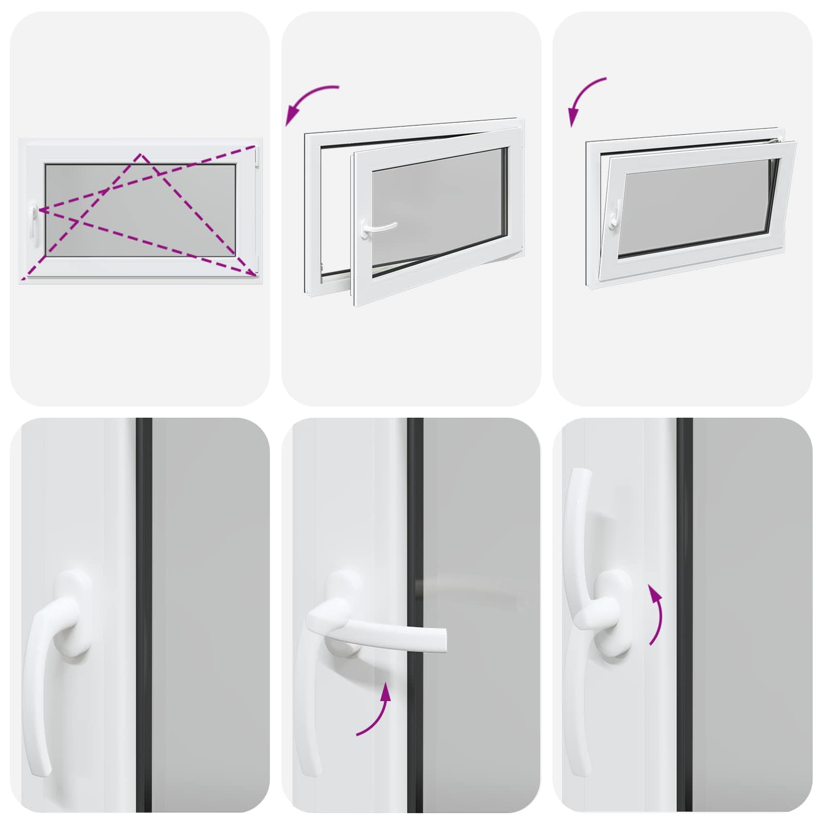 Prozor za podrum RISOR 100 x 70 cm PVC i staklo Antracit