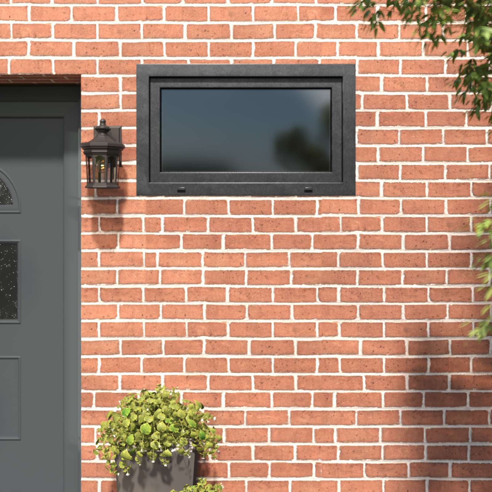 Prozor za podrum RISOR 100 x 70 cm PVC i staklo Antracit