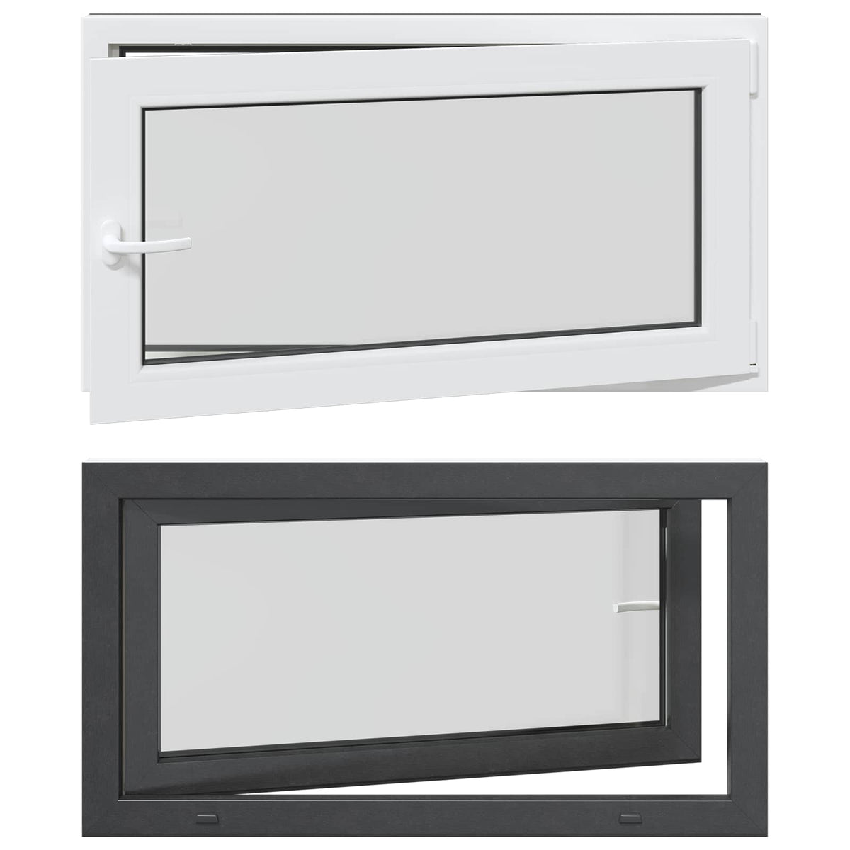 Prozor za podrum RISOR 110 x 50 cm PVC i staklo Antracit