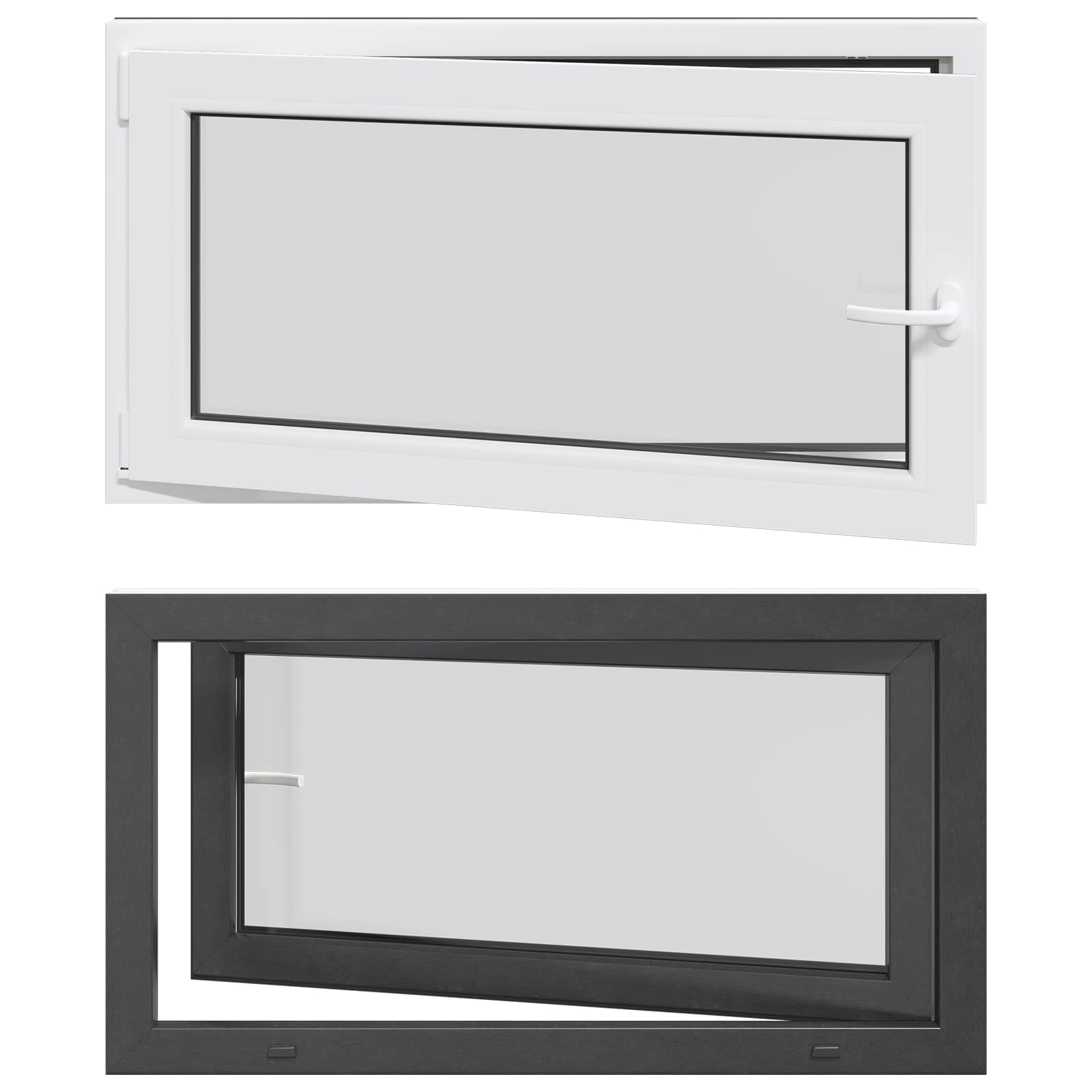 Prozor za podrum RISOR 110 x 60 cm PVC i staklo Antracit