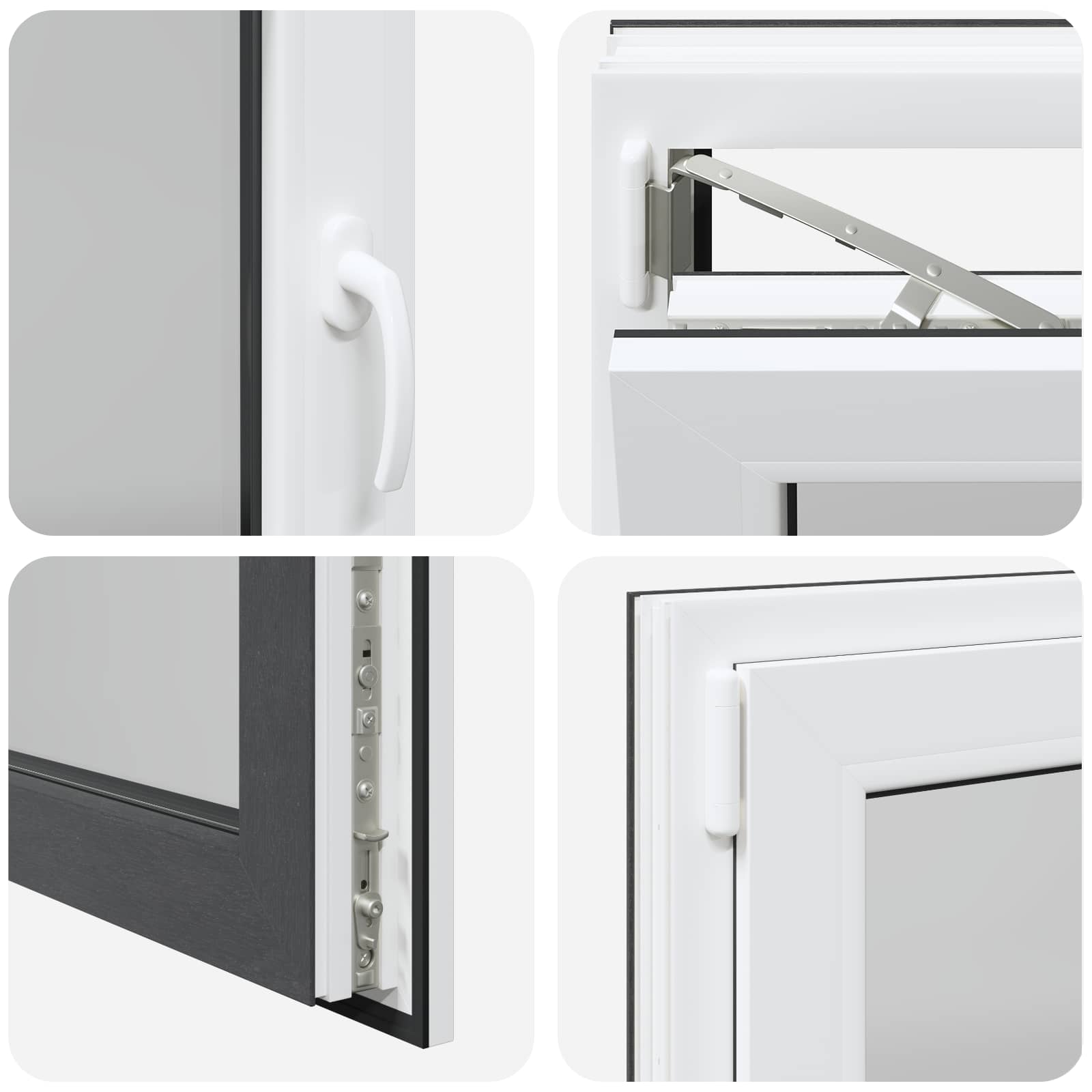 Prozor za podrum RISOR 110 x 70 cm PVC i staklo Antracit