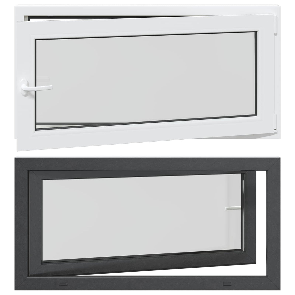 Prozor za podrum RISOR 120 x 60 cm PVC i staklo Antracit
