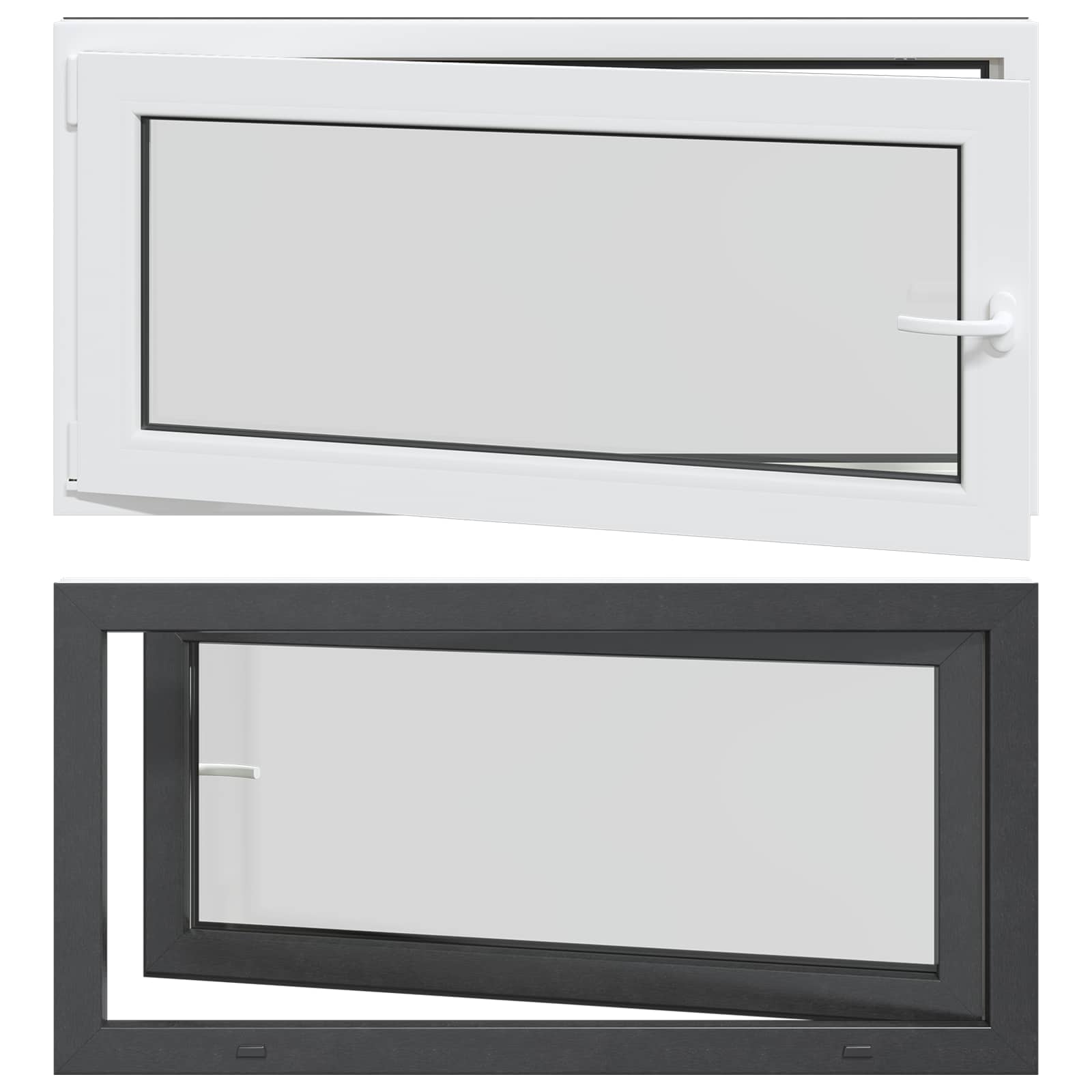 Prozor za podrum RISOR 120 x 60 cm PVC i staklo Antracit