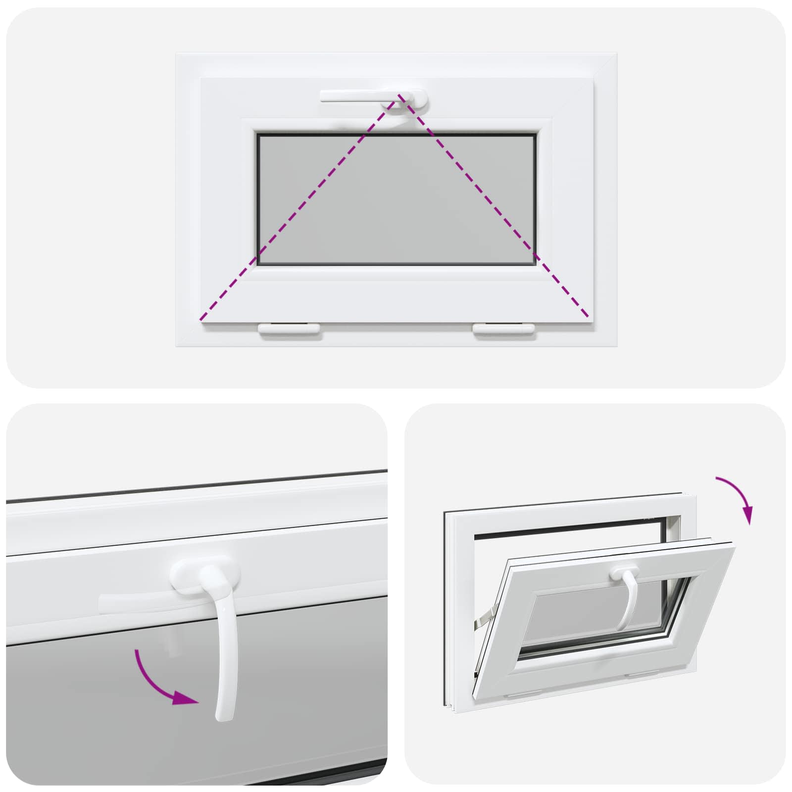 Prozor za podrum RISOR 60 x 40 cm PVC i staklo Antracit