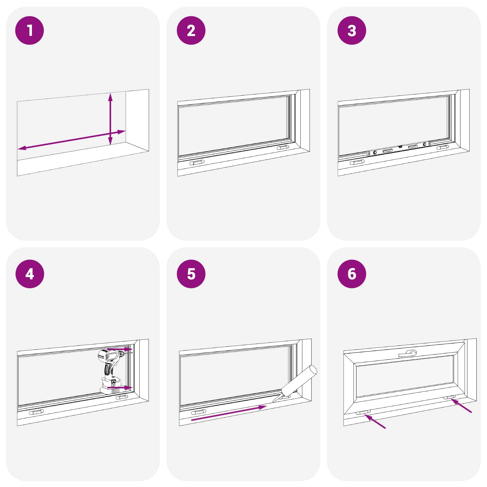 Prozor za podrum RISOR 100 x 40 cm PVC i staklo Antracit