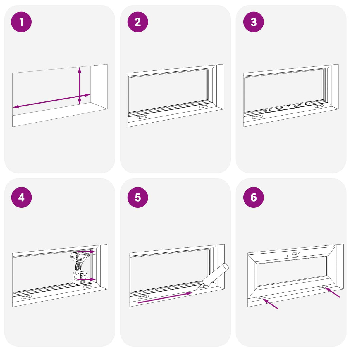 Prozor za podrum RISOR 110 x 40 cm PVC i staklo Antracit