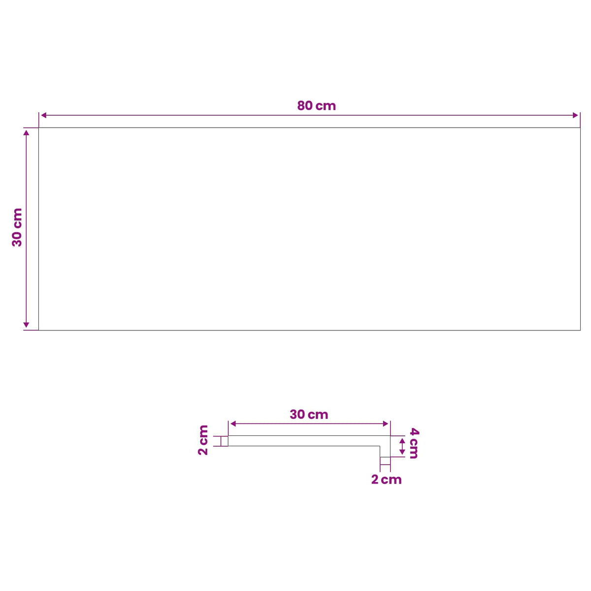 Step treads 2 kom. 80 x 30 x 2 cm Lak Čvrsto drvo bukve
