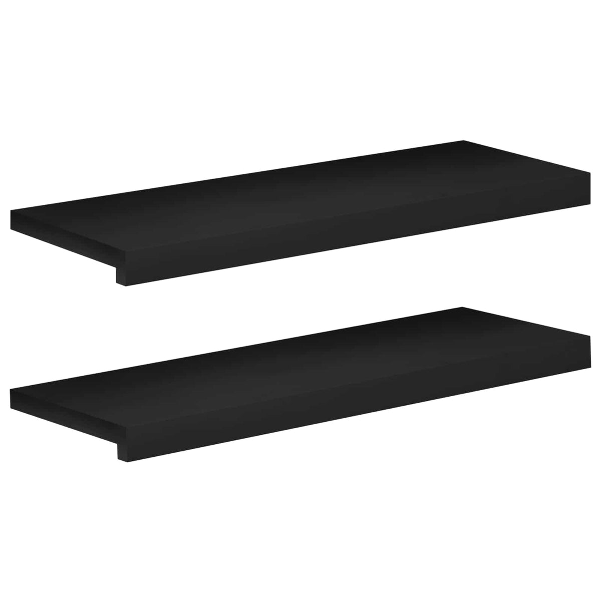 Step treads 2 kom. 70 x 25 x 2 cm Crna Čvrsto drvo bukve