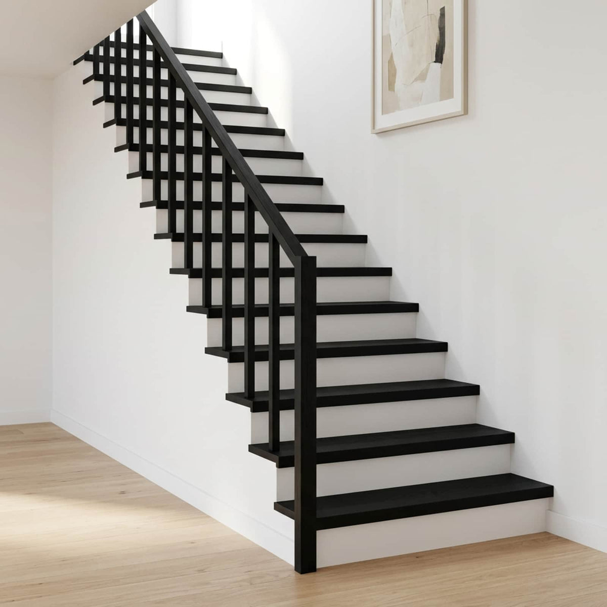 Step treads 12 kom. 120 x 30 x 2 cm Crna Čvrsto drvo bukve