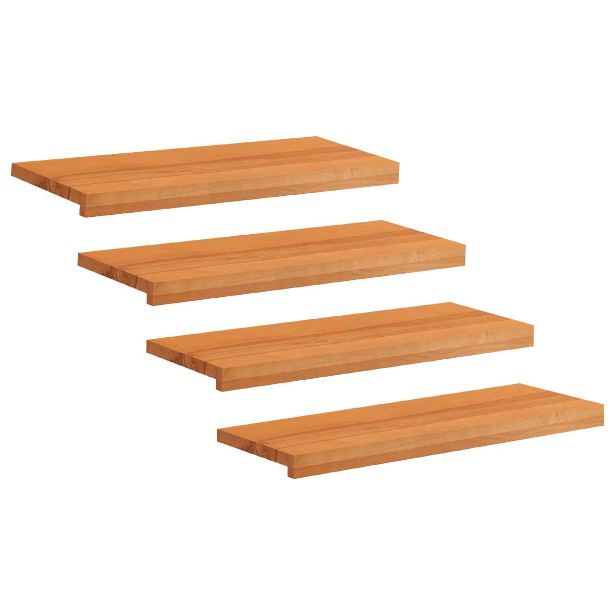 Step treads 4 kom. 70 x 25 x 2 cm Svijetlosmeđa