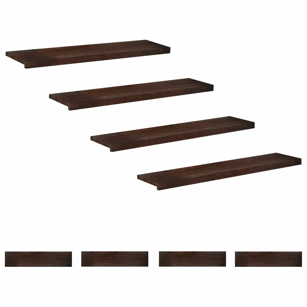 Step treads 8 kom. 110 x 30 x 2 cm Tamno smeđa