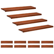 Step treads 12 kom. 120 x 30 x 2 cm Smeđa Čvrsto drvo bukve