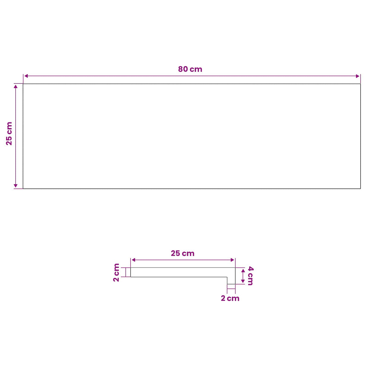Step treads 16 kom. 80 x 25 x 2 cm Tamno smeđa