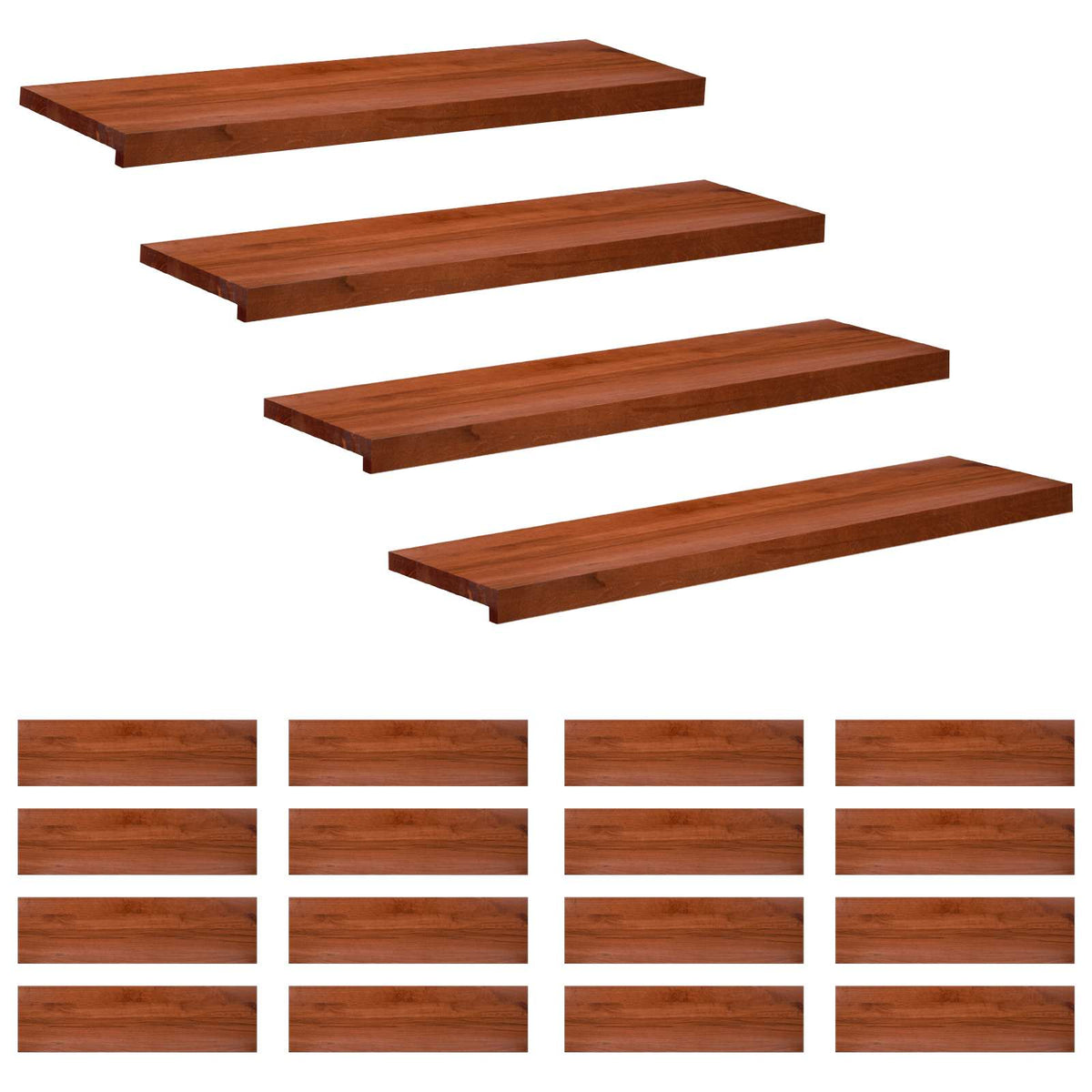 Step treads 20 kom. 90 x 25 x 2 cm Smeđa Čvrsto drvo bukve