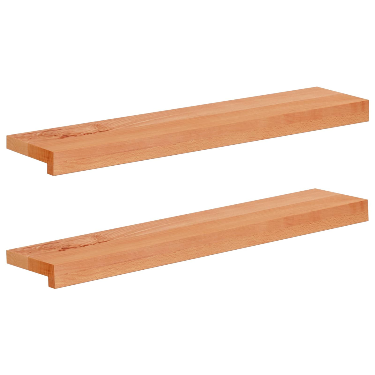 Prozorske klupice 2 kom. Lak 70 x 15 x 2 cm Čvrsto drvo bukve