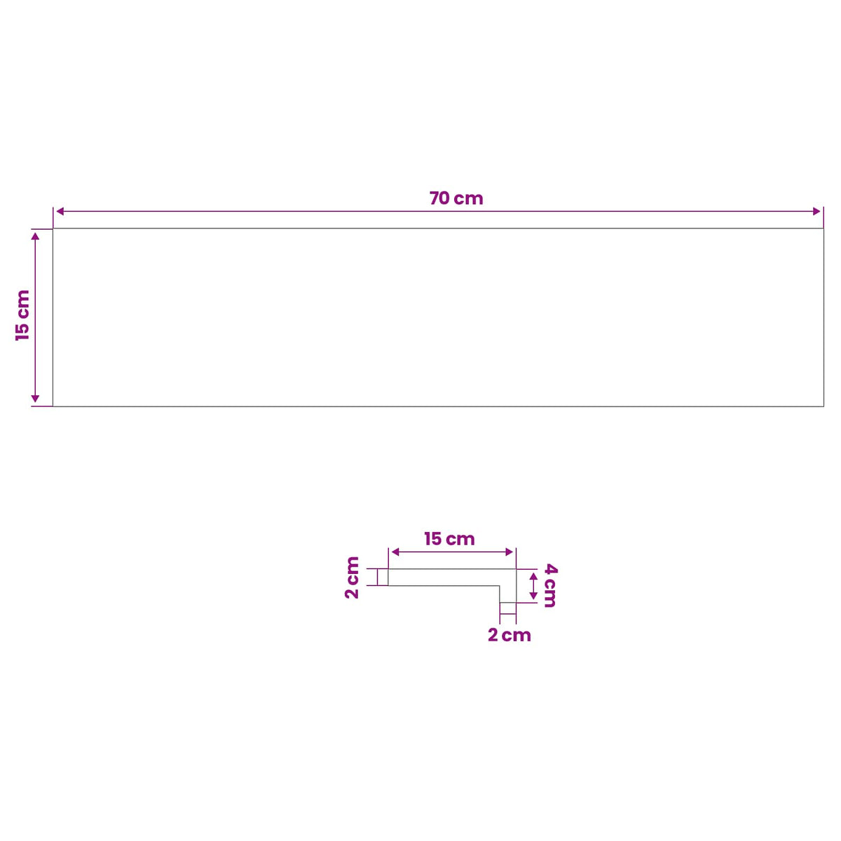 Prozorske klupice 2 kom. Lak 70 x 15 x 2 cm Čvrsto drvo bukve